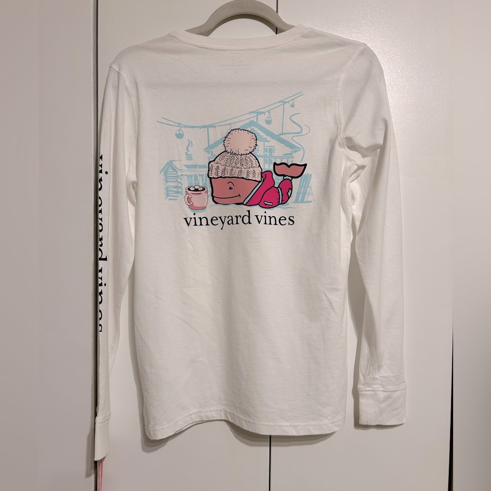Vineyard Vines Long Sleeve Apres Ski Whale Pocket Tee
